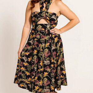 Lindy Bop Diane Paradise Palm Swing Dress 4X/22UK